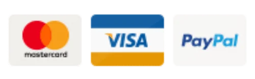 We accept Visa, Mastercard, PayPal
