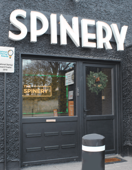 The Door Of the spinery natural latex showroom in Dun Laoghaire, Dublin Ireland