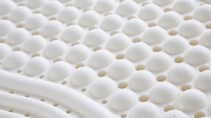 Shows how the fitzwilliam natural latex mattress has multiple density's